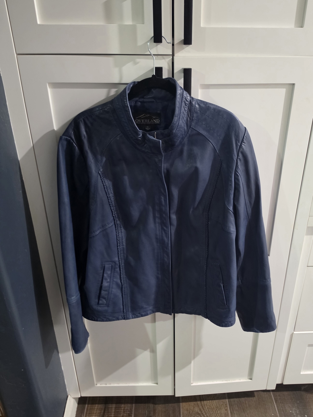 Overland Women's Dark Blue Leather Jacket